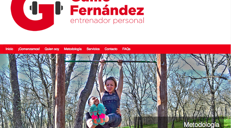 Web creada para un entrenador personal